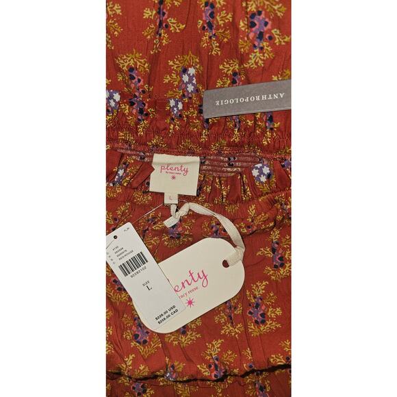 NWT Anthropologie Plenty by Tracy Reese Strapless Smocked Midi Dress $228 LARGE - Picture 4 of 4